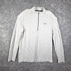 Under Armour Heat Girl  Men's Long Sleeve 1/4 Zip Gray Size XL